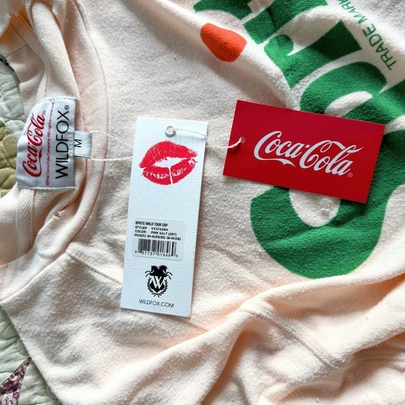 WILDFOX x COCA-COLA Sprite World Tour Crop Top Size Medium NWT - Picture 5 of 5